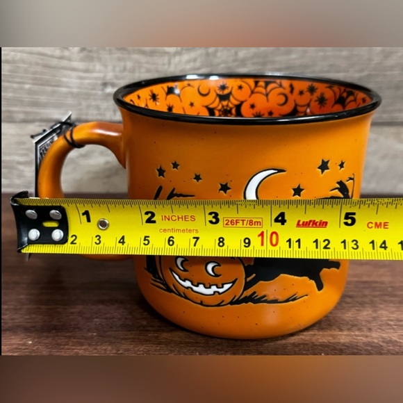 Super Cute Hand Painted PUMPKIN ๐ & Cat ๐โโฌ MUG by Cobwebs & Cauldrons - NEW - Picture 7 of 8